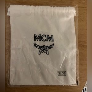 MCM White Dust Cover Bag with Drawstring